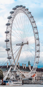 Foto da roda gigante, ponto turístico de Londres.