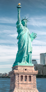 Foto da estátua da liberdade.