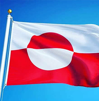 Bandeira da Gronelândia.